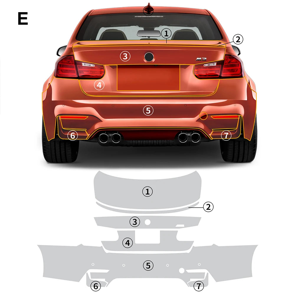 Pre-Cut Paint Protection Film for BMW M3 Sedan CS F80 2014-2019