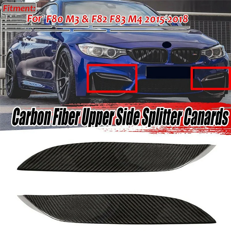 Carbon Fiber Front Bumper Side Splitter Canards for BMW f80 f82 f83