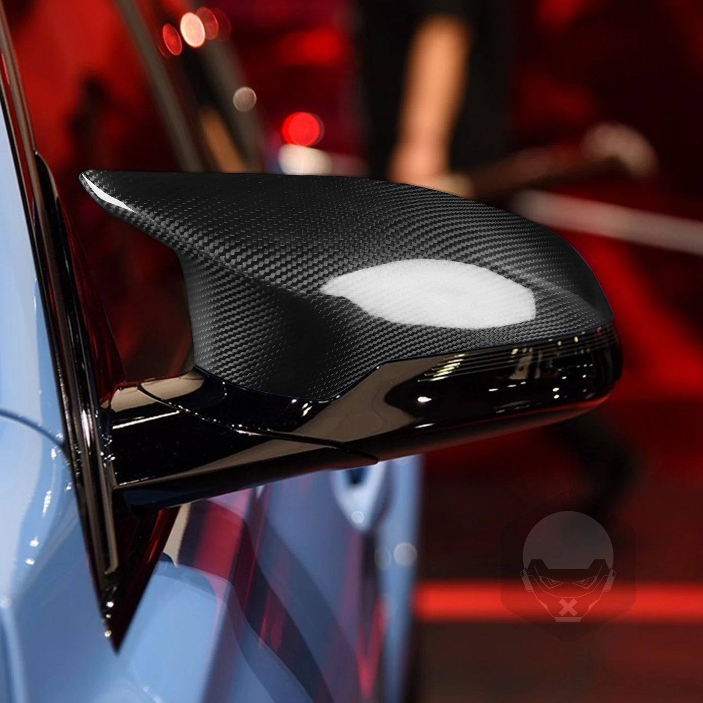 100% Real Dry Carbon Fiber Rearview Mirror Cover Panel For BMW