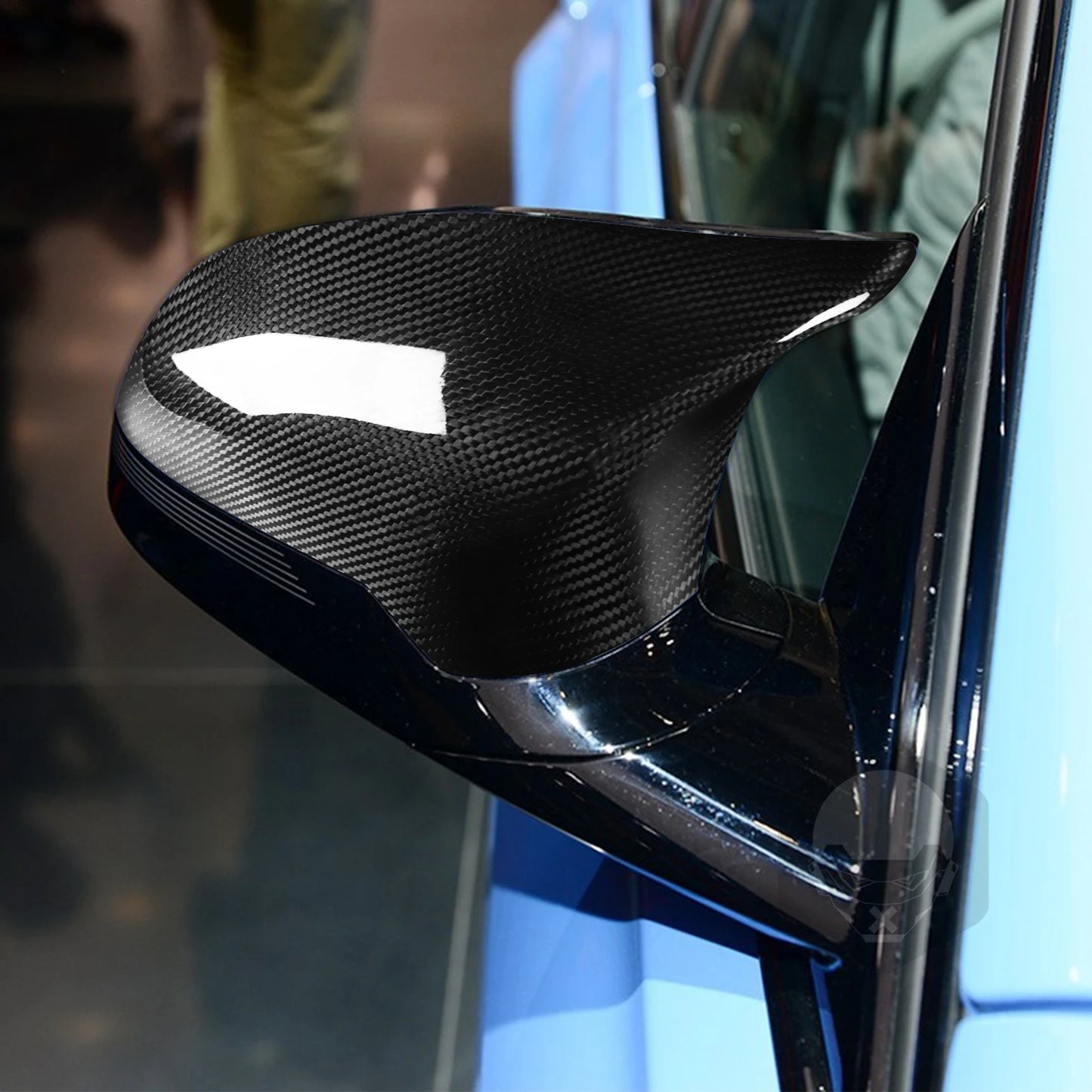100% Real Dry Carbon Fiber Rearview Mirror Cover Panel For BMW