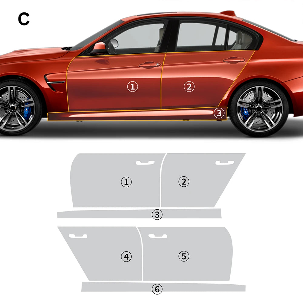 Pre-Cut Paint Protection Film for BMW M3 Sedan CS F80 2014-2019