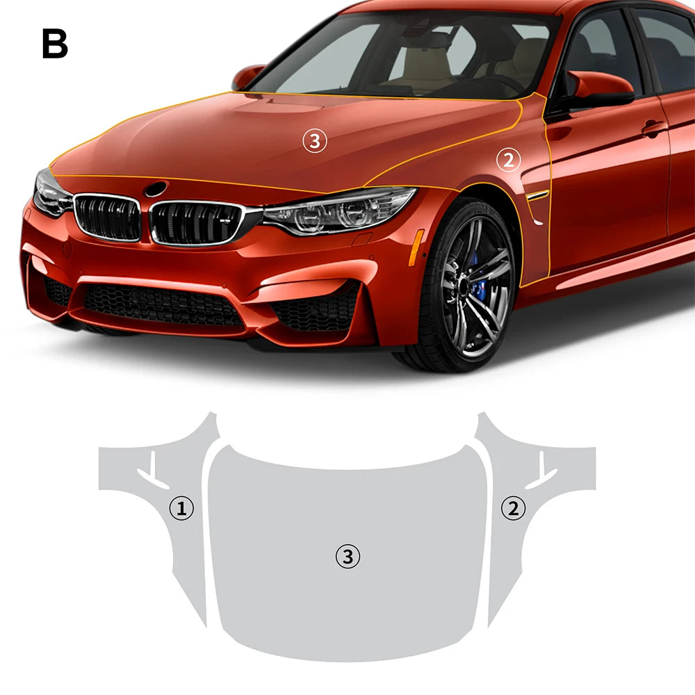 Pre-Cut Paint Protection Film for BMW M3 Sedan CS F80 2014-2019
