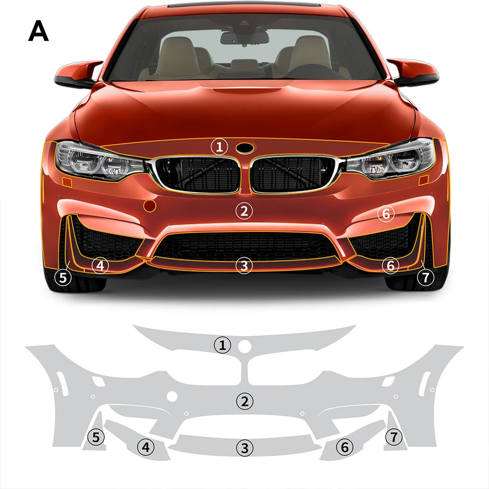 Pre-Cut Paint Protection Film for BMW M3 Sedan CS F80 2014-2019